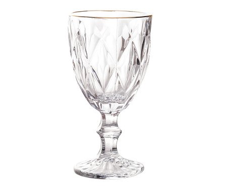 Taça para Água com Fio Dourado Diamond | Westwing
