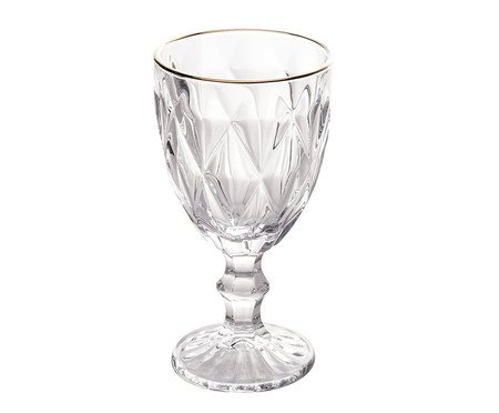 Taça para Água com Fio Dourado Diamond | Westwing