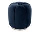 Puff Luna com Base Prateada em Veludo Azul Marinho, blue | WestwingNow