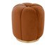 Puff Luna com Base Dourada em Veludo Terra, Terracotta | WestwingNow