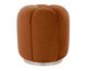 Puff Luna com Base Prateada em Veludo Terra, Terracotta | WestwingNow