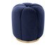 Puff Luna com Base Dourada em Veludo Azul Marinho, blue | WestwingNow