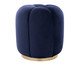 Puff Luna com Base Dourada em Veludo Azul Marinho, blue | WestwingNow