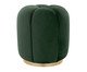 Puff Luna com Base Dourada em Veludo Verde, green | WestwingNow