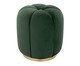 Puff Luna com Base Dourada em Veludo Verde, green | WestwingNow