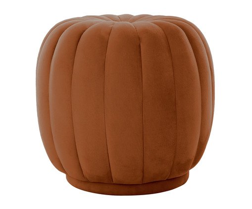 Puff Ava em Veludo Terra, Terracotta | WestwingNow