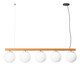 Lustre Trilho Esfêra Milky Castanho Bivolt, Marrom | WestwingNow
