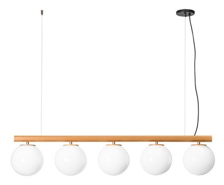 Lustre Trilho Esfêra Milky Castanho Bivolt | Westwing