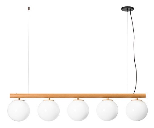 Lustre Trilho Esfêra Milky Castanho Bivolt, Marrom | WestwingNow