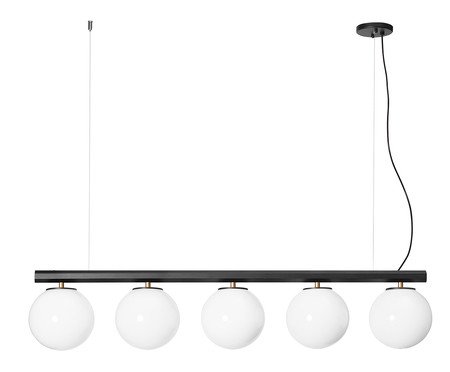 Lustre Trilho Esfêra Milky Preto | Westwing