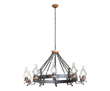 Lustre Oxford Castanho 10 Lâmpadas Bivolt | Westwing