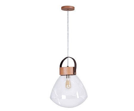 Pendente Lâmpadari Castanho Claro e Cristal Bivolt | Westwing