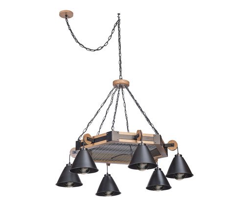 Lustre Celeiro Lâmpadas Bivolt, Marrom | WestwingNow