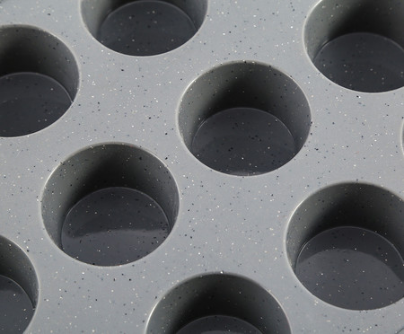 Forma de Silicone com 12 Divisórias Dots - Cinza | WestwingNow