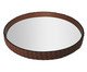Bandeja em Couro Cerchio Treccia Caramelo, Marrom | WestwingNow