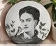 Prato com Suporte Frida Jardim de Passarim, Branco | WestwingNow