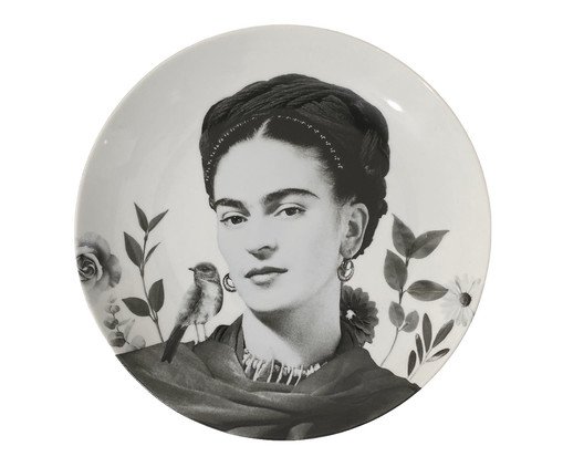 Prato com Suporte Frida Jardim de Passarim, Branco | WestwingNow