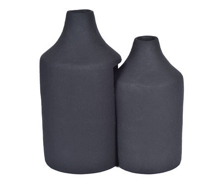 Duo Vaso Garrafa Preto