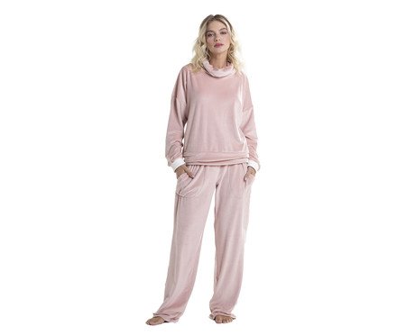 Pijama Fleece Light Rosê