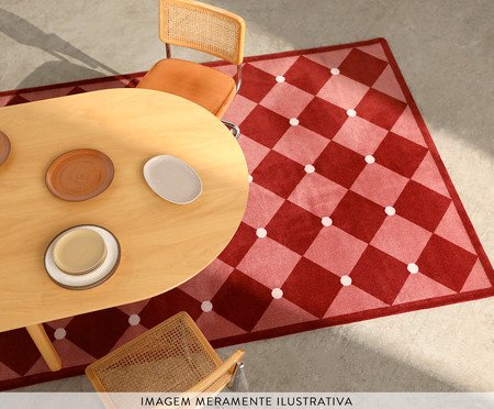 Tapete Xadrez Vermelho | Westwing
