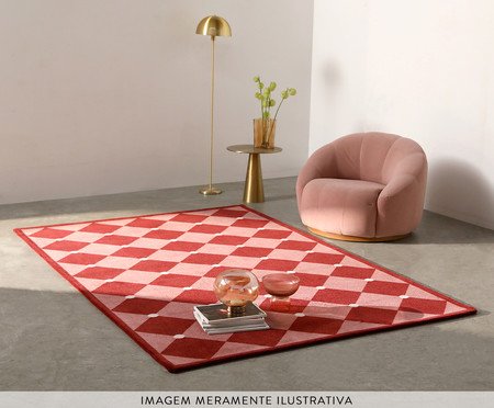Tapete Xadrez Vermelho | Westwing