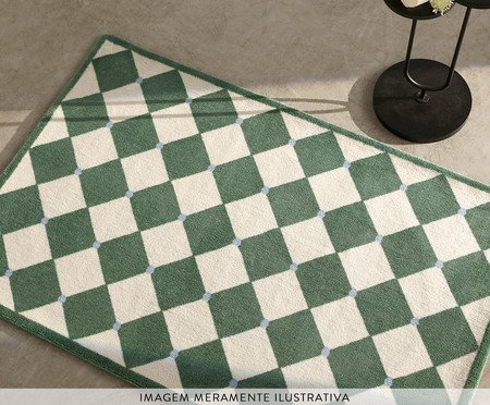 Tapete Xadrez Verde | Westwing