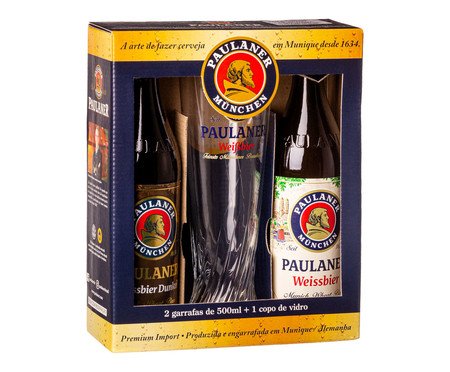 Kit Cervejas Paulaner Dunkel e Weissbier com Copo - 500ml | Westwing