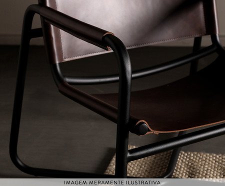Poltrona em Couro Ling Tabaco | Westwing