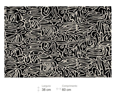 Tapete Rupestre Marabella Elite Cyclone Black | Westwing