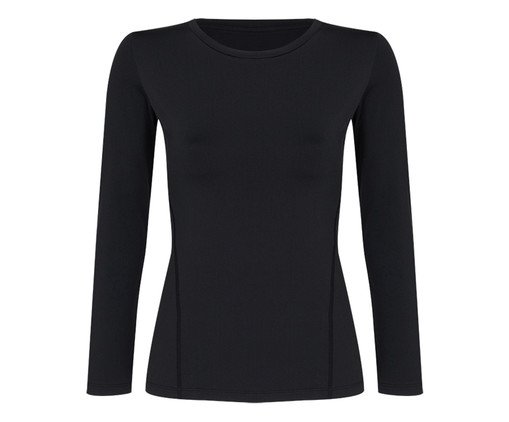 T-Shirt Manga Longa Térmica Preto, Preto | WestwingNow