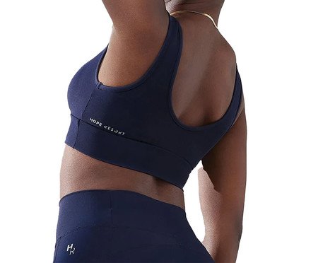 Top Fitness Triângulo Azul