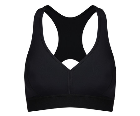 Top com Bojo Sustentação Básico Fitness Casual Preto