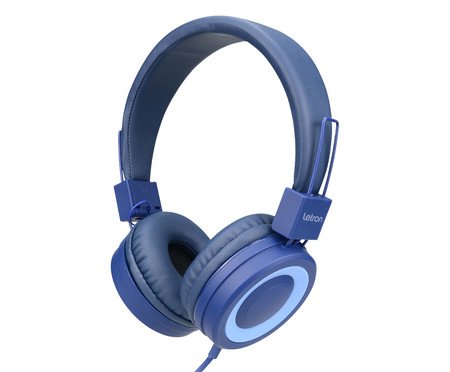Headphone Circle Azul Estereo Driver com Fio Letron