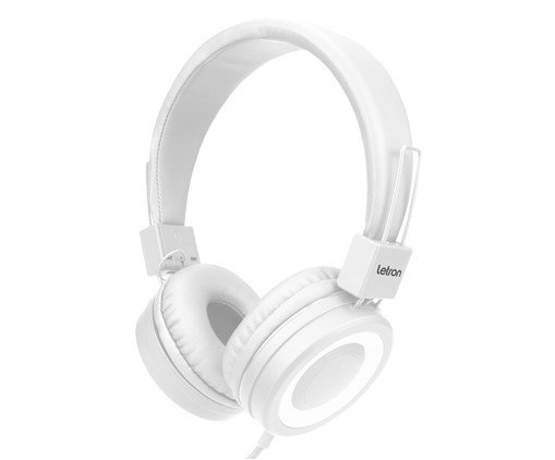 Headphone Circle Branco Estereo Driver com Fio Letron, Branco | WestwingNow