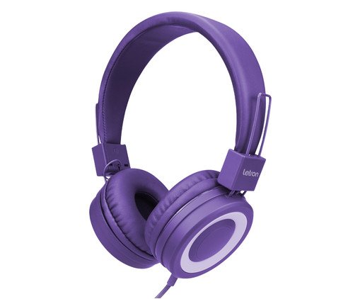 Headphone Circle Roxo Estereo Driver com Fio Letron, Colorido | WestwingNow