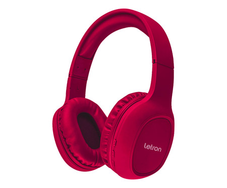 Headphone sem Fio Colors Vermelho Estereo Bluetooth Driver Letron