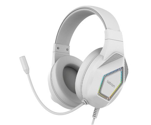 Headset Gamer Play On Branco Led Rainbow Driver Letron, Branco | WestwingNow