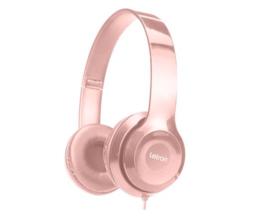 Headphone Wire Rosa Estereo Driver com Fio Letron, Rosa | WestwingNow