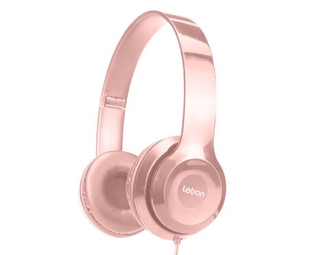 Headphone Wire Rosa Estereo Driver com Fio Letron