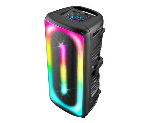 Caixa de Som Grid Full Led Multimidia com Controle Rgb Estereo Letron, Colorido | WestwingNow