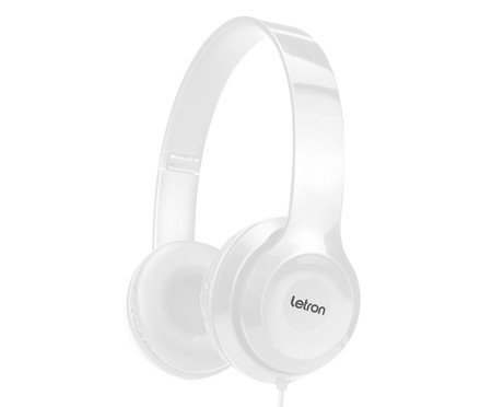 Headphone Wire Branco Estereo Driver com Fio Letron