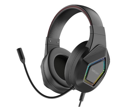 Headset Gamer Play On Preto Led Rainbow Driver Letron, Preto | WestwingNow