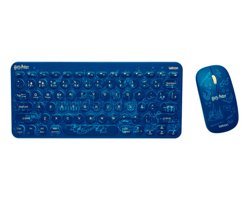 Combo Teclado E Mouse Wireless E Bluetooth Harry Potter - Letron, Colorido | WestwingNow