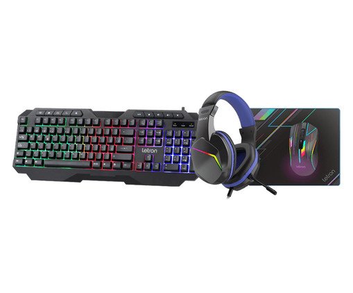 Combo Need Gamer Headset Mouse e Teclado Led Estereo Driver Letron, Colorido | WestwingNow