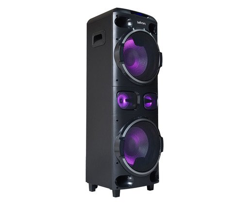 Caixa de Som Sunset Led Multimidia com Controle Rgb Estereo Letron, Colorido | WestwingNow