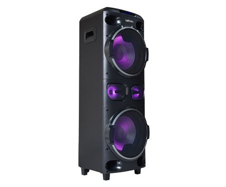 Caixa de Som Sunset Led Multimidia com Controle Rgb Estereo Letron