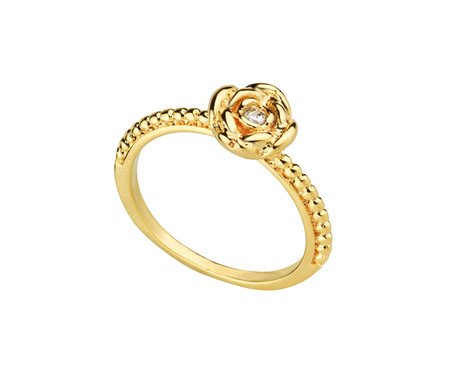 Anel Flor Zircônia Banho de Ouro 18K | Westwing