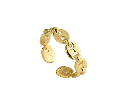 Anel Elos Ajustável Folheado em Ouro 18K, Dourado | WestwingNow