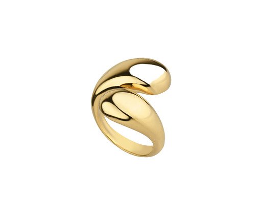 Anel Gotas Regulável Banho Ouro 18K, Dourado | WestwingNow