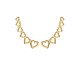 Brinco Ear Cuff Corações Semi-Jóia Ouro 18K, Dourado | WestwingNow